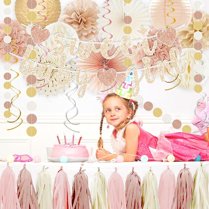 Champagne-Gold Beige Fall Boho Baby Shower Party Decorations - Image 7