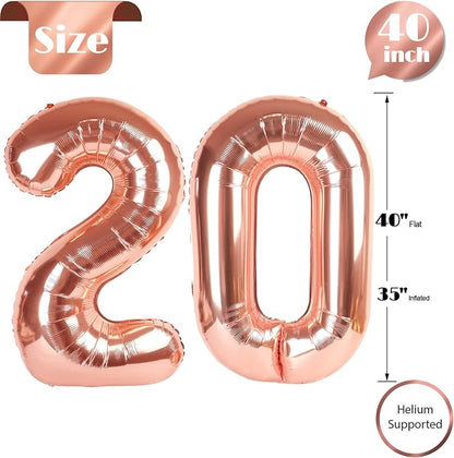 Rose Gold 20 Balloon - Image 5