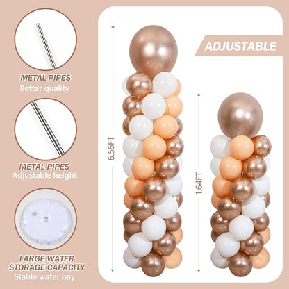 Champagne Gold Balloon Column Stand Kit 2 Sets - Image 4