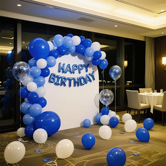 Blue Balloons Blue Party Decorations 30 Pack 18 inch Round Royal Blue Balloons - Image 6
