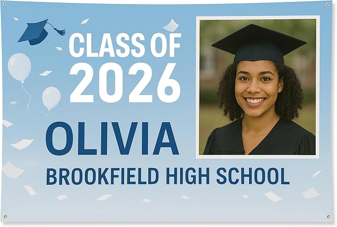 Custom Graduation Banner Class of 2026 by Unknown