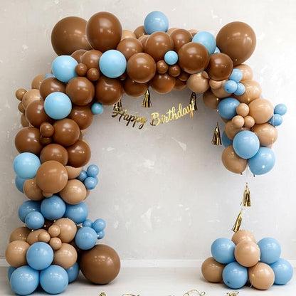 RUBFAC Brown Balloons Different Sizes Light Brown Party Balloon 154pcs | - Image 8