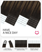 Youngsmile Invisible Tape in Hair Extensions Human Hair #2/6/18 Dark Brown to Dirty Blonde 20pcs 45g 20 Inch Invisi Edge Tape in Hair Extensions Human Hair Remy Seamless Tape ins (#2/6/18,20'')