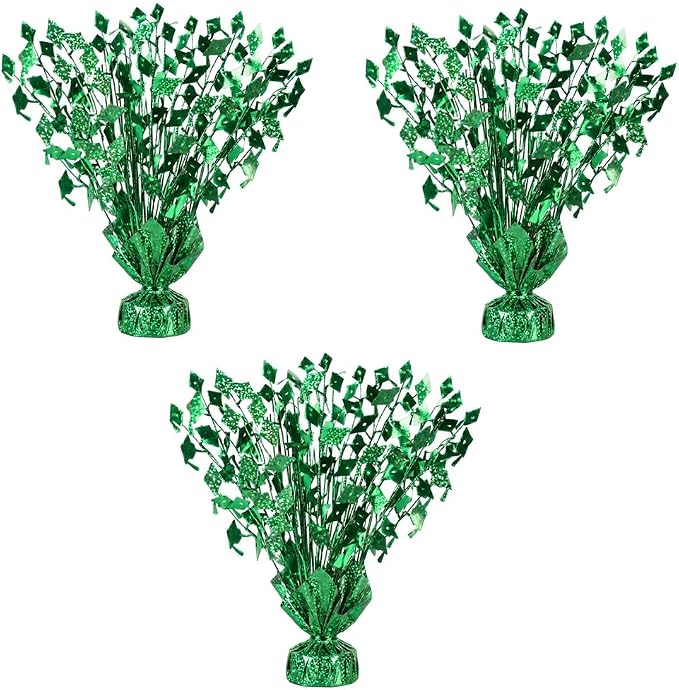 PMU 3 Pcs Green Graduation Balloon Weights, Graduation Centerpieces by PMU