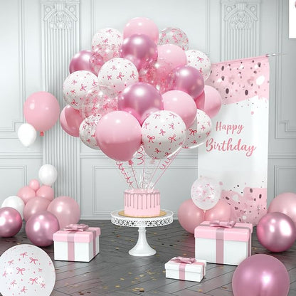 Patimate Pink Bow Balloons Set - Image 7