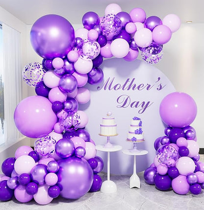 Purple Balloons Garland Arch Kit, by Haolongfa
