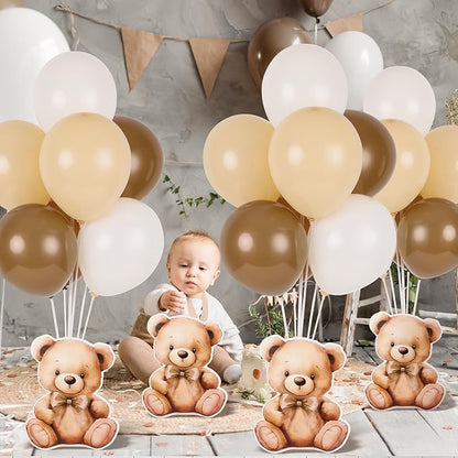 12 Sets Brown Bear Baby Shower Balloon Stand Kit - Image 5