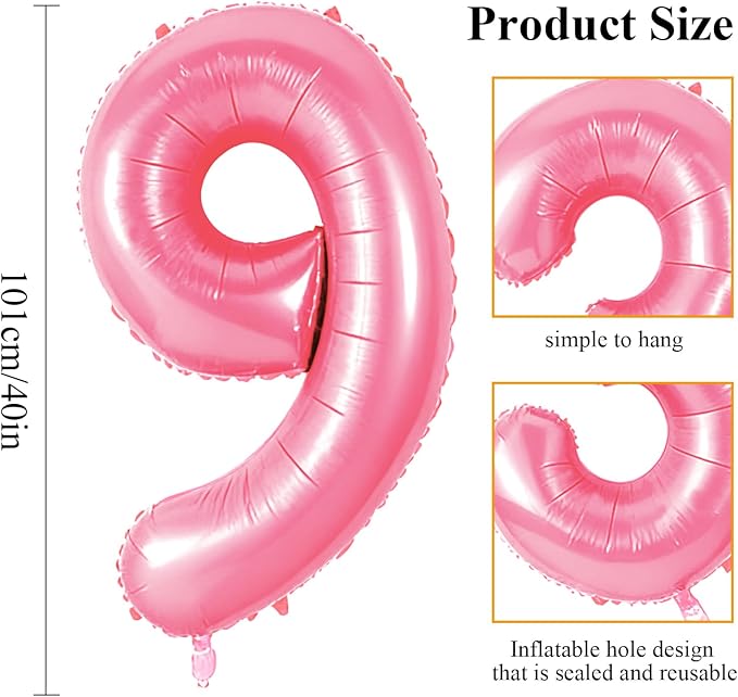 Number 59 Balloons for 59th Birthday Party Decorations, 0-100 Large No.59 - Image 2