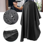 Black Barber Cape - Professional Nylon Waterproof Salon Cape, 59" x 47", 10 Pack