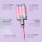 Mermade Hair PRO Hair Waver 1.25" - Hair Waver 3 Barrel, 3 Barrel Curling Iron 1 1/4 Inch, Ceramic Barrel Waver for Thick, Thin, Long, or Short Hair - 1.25"