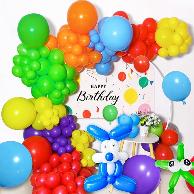 162 Pcs Rainbow Garland Balloon Kit mixed size 18 10 5 Inch Rainbow arch - Image 5