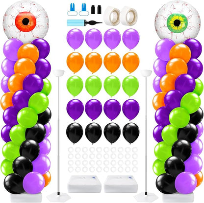 Kasyat 2 Set Halloween Eyeball Balloon Column Stand Kit by Kasyat