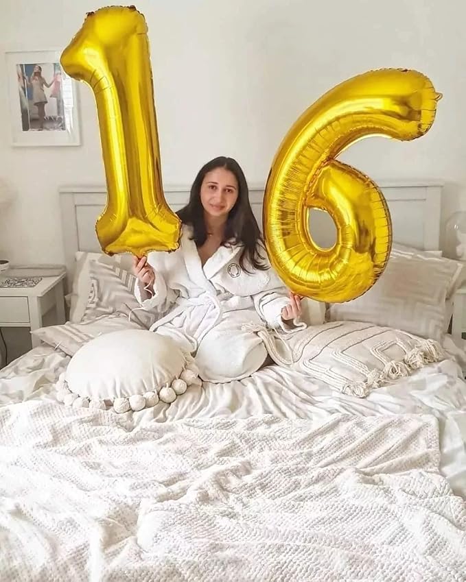 Gold Number 6 Balloon 40 Inch - Image 4