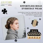 2026 Premium Durable Hair Claw Clip for Women, Original Italian Designed Strong Grip Hair Clips for Normal Fine Thin Hair, No Slip Jaw Clips with Gift Box for Christmas Birthday Girls, 1.2 Inch Black