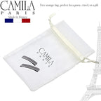 Camila Paris CP3379 French Hair Barrettes Clips for Women, Handmade, Girls Side Slide-in Barrette Clip, Hair Accessories for Women. Strong Hold No Slip Grip Fashion Durable Styling, Made in France