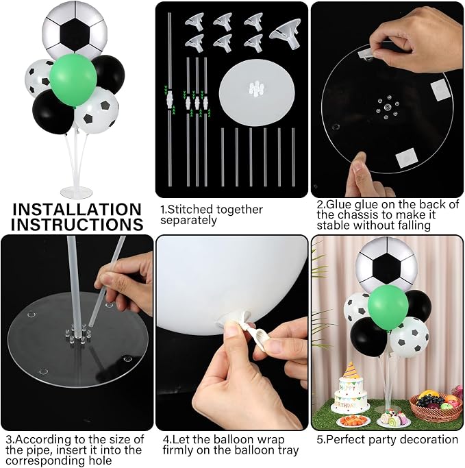 Soccer party Balloons Stand Kit 2 Sets - Image 3