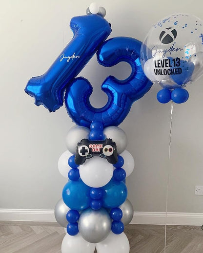 40 Inch Navy Blue 13 Number Balloons Giant 13 or 31 Balloons Navy Blue Birthday - Image 4