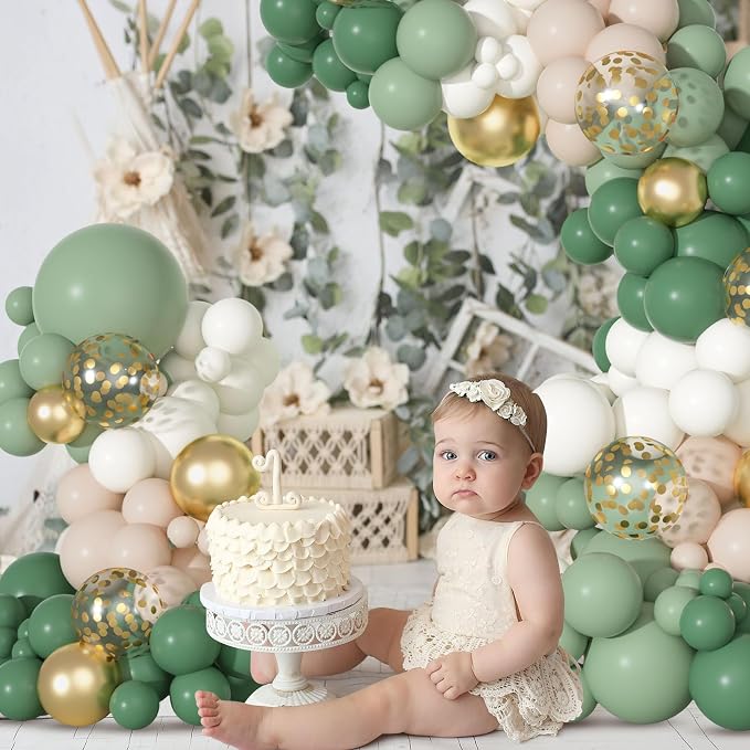Ouddy Party Sage Green Balloons Arch Garland Kit18 12 10 5 Inch | Different - Image 4