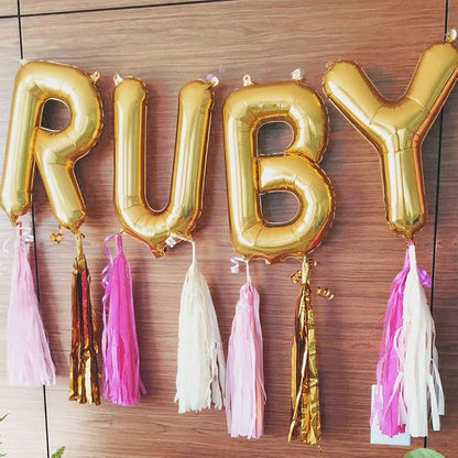 52 Pcs Gold Letter Balloons Foil Alphabet A to Z Balloons Personalized Phrase - Image 3