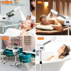Professional Facial Steamer for Estheticians, Hot Mist & Timer Function, Vaporizador Facial Professional Steamer On Wheels for Home Use & Spa Salon Skin Cleasning
