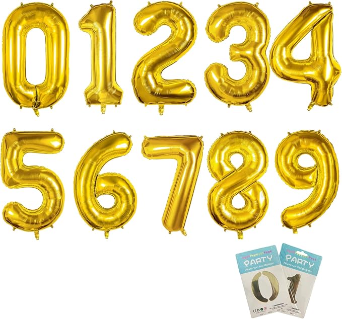 10PCS 40 Inch Large Foil Number Balloons 0-9 Set by Unknown