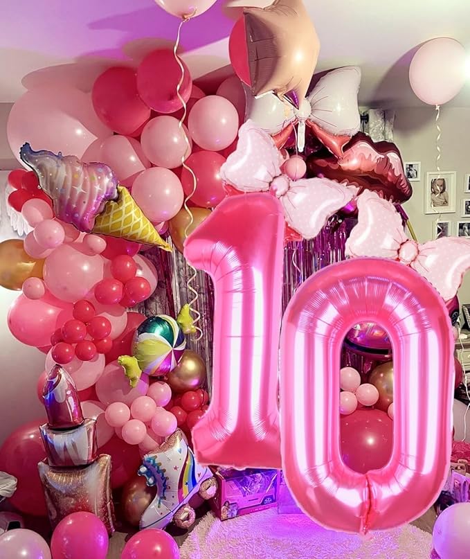 40 inch Pink Number 10 Balloon - Image 3