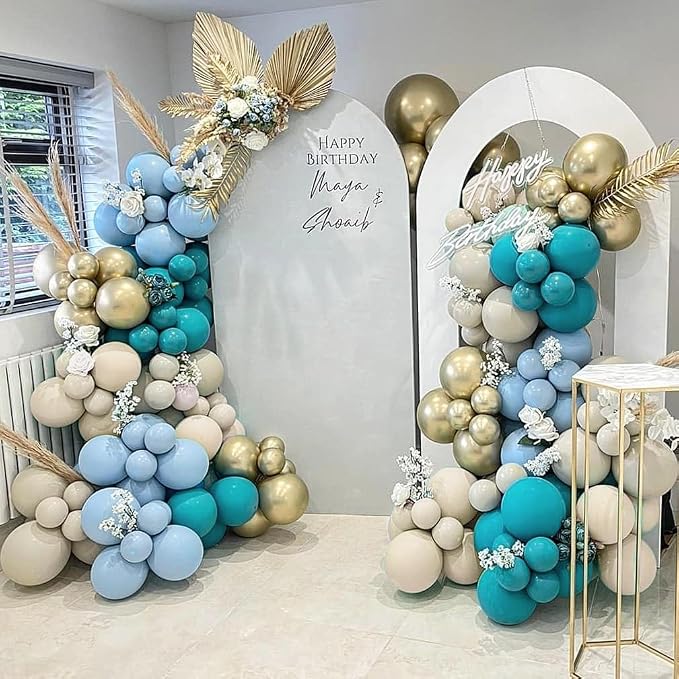 Double Stuffed White Sand Balloons Different Sizes 18In 12In 5In Light Grey - Image 7