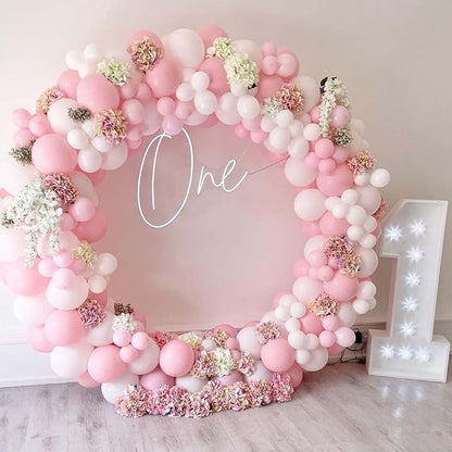 60PCS Pink and White Balloons, 12Inch Baby Light Pink White Party Balloon Set - Image 4