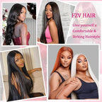 Straight Clip in Hair Extensions Real Human Hair 110g Brazilian Human Hair Clip ins, Soft Natural Clip in Extensions 8pcs Double Weft Clip on Hair Extensions for women 16Inch