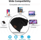 Wireless Beanie Hat for Men Women Wireless Headset Headphones Music Audio Unisex Women Boys Girls Winter Cap with Mic Stereo Speaker Handsfree Outdoor Sports Earphones