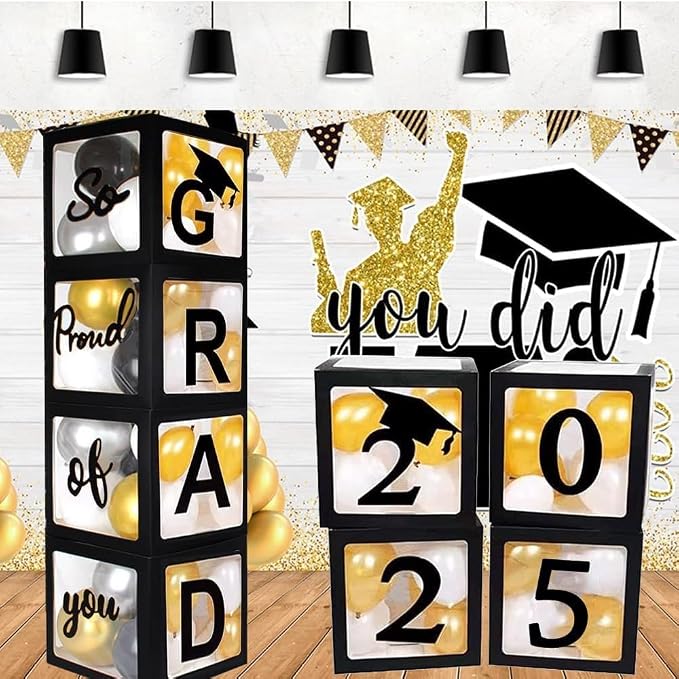 2027 Graduation Decoration Black Balloon Boxes - Image 5