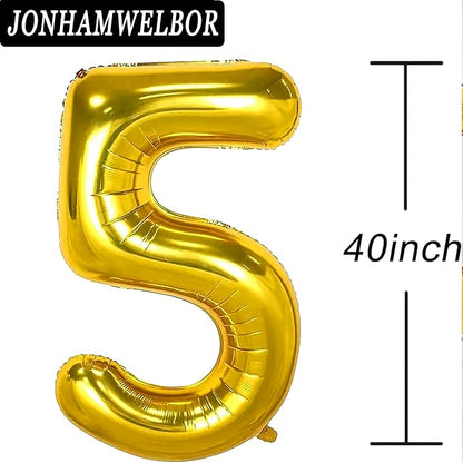 Jonhamwelbor 35 Gold Balloons 40 Inch Number 35 or 53 Big Giant Jumbo Huge Foil - Image 3