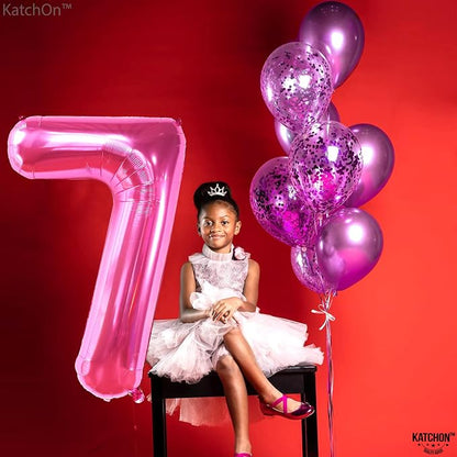 KatchOn, Giant Hot Pink Number 7 Balloon - Image 8