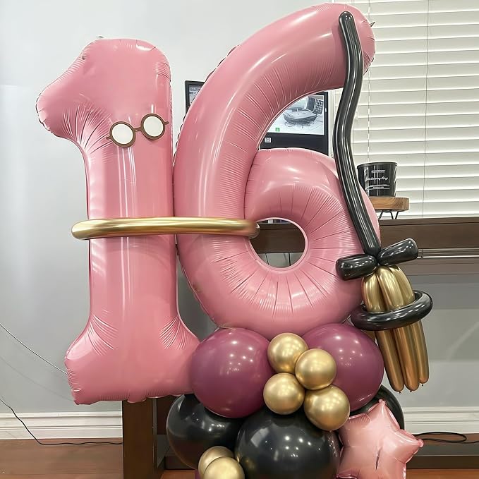 Pastel Pink 16th Birthday Balloons - Image 4