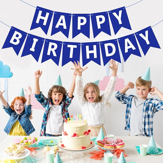 Happy Birthday Banner Sign, Birthday Garland Wall Door Hanging Banners Flag - Image 6