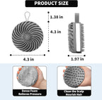 Larger Silicone Body Scrubber&Scalp Massager Hair Growth (Grey)