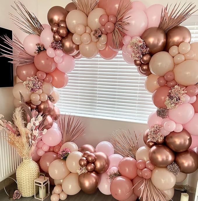 Rose Gold Balloon Arch Kit - Image 4