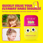 SEVICH Kids Hair Gel for Girls & Boys (Pack of 2) - Hair Finishing Stick Styling Gel for Kids, Plant-Based Formula with Comb Design, Frizz Control & Easy Wash (Cartoon Bottle) 80ml