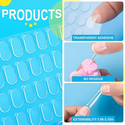 560Pcs Clear Adhesive Dots, Double-Sided, 0.31"x0.51" | Double Sided, No Trace - Image 4