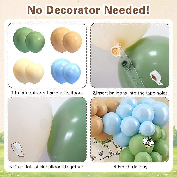Classic Winnie Bear Baby Shower Decorations, Neutral All-In-One Pooh Baby - Image 8