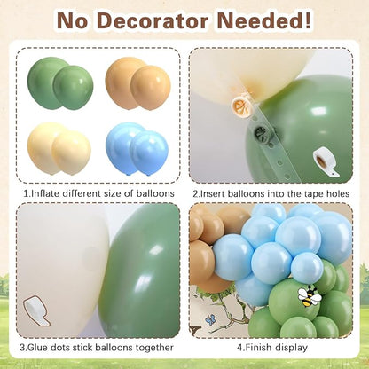 Classic Winnie Bear Baby Shower Decorations, Neutral All-In-One Pooh Baby - Image 8