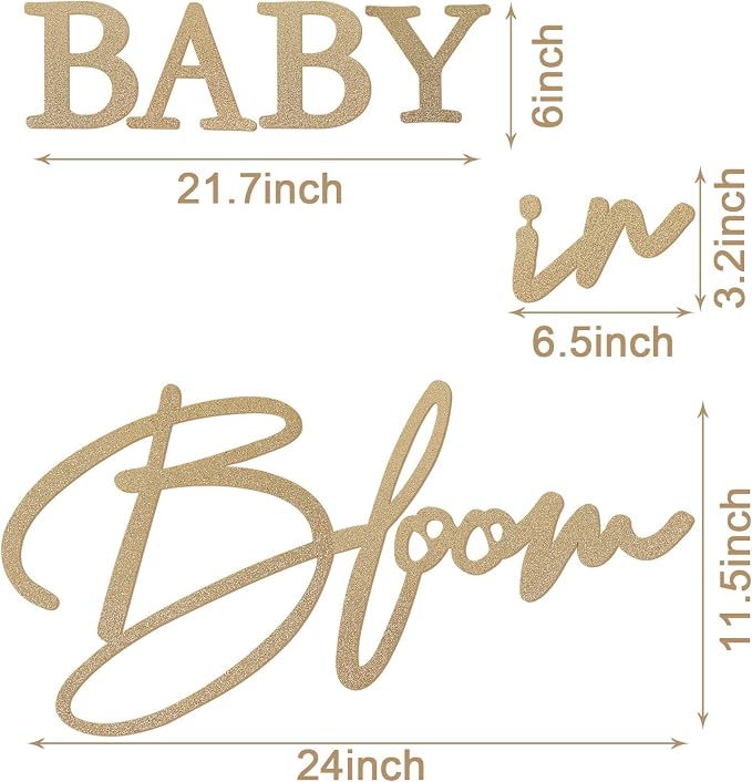 Baby in Bloom Sign, 16”x24” Felt Letter Baby Shower Sign Baby in Bloom Party - Image 2