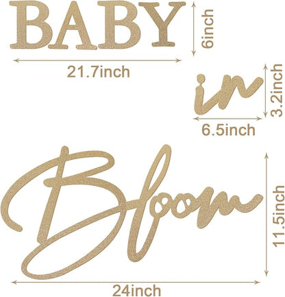 Baby in Bloom Sign, 16”x24” Felt Letter Baby Shower Sign Baby in Bloom Party - Image 2
