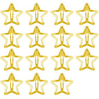 Star Hair Clips 2000s Y2K Snap Hair Barrettes Non Slip Star Hair Accessories Gold Metal Hair Clips for Girls Women -15 PCS 1.57"