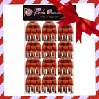 RC ROCHE ORNAMENT 12 Pcs Small Hair Clips for Women 1.3" Inch Thick or Thin Hair Jaw Clamps Secure Strong Hold No Slip, Medium Brown