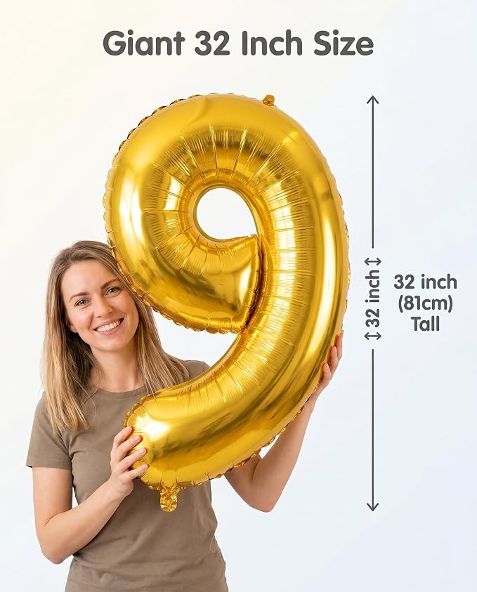 YPSelected 32 Inch Large Foil Helium Number Balloon Birthday Wedding Party 0-9 - Image 4