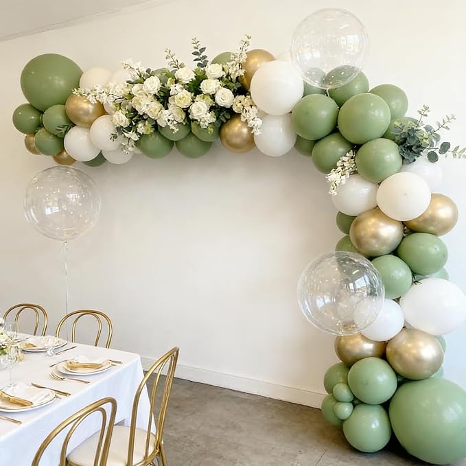 40pcs Sage Green Balloons, 12inch Matte Boho Green Balloons | Balloons - Image 5