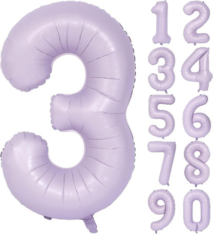 40 In Matte Purple Number Balloons Helium Foil Mylar Balloon Digital 3 | Perfect by Exquisitehighqualitypartydecorationstomeetyoureveryneed%EF%BC%81