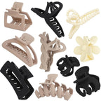 10PCS Non-Slip Hair Clips Jaw Clips for Thick Hair Clamp Flower Non-Slip Hair Accessories with Multi-Styles for Women Girls