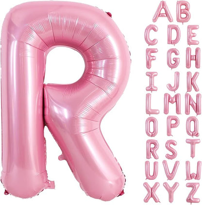 TONIFUL 40 Inch Large Pink Letter R Balloons Giant Foil Mylar Alphabet Balloon by TONIFUL